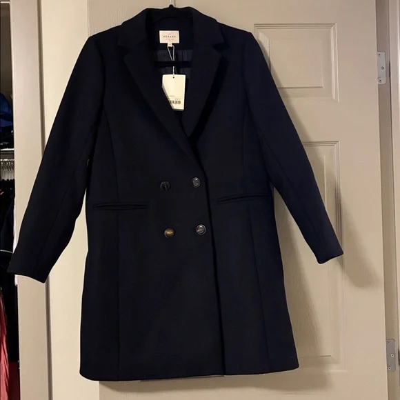 NWT Sezanne Johnson Coat Navy Size 8 - Picture 4 of 13